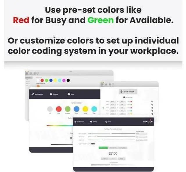 Alt view image 4 of 7 - Orb Wide-Angle USB LED Availability Indicator That Eliminates Distractions and Boosts Productivity (20 inch Cable (USB-C))