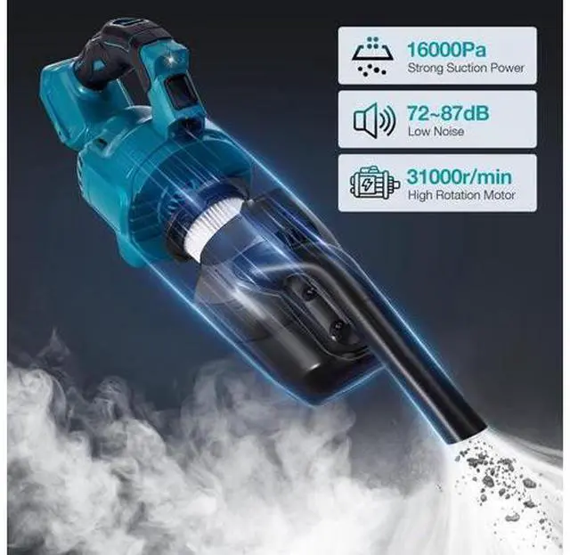 Alt view image 3 of 7 - Handheld Cordless Vacuum Cleaner for Makita 18V Battery, Portable Wireless Power Vacuum Cleaner, 4 Multi Nozzle, 2 HEPA Filter, Lightweigt Vacuum for Home Pet Hair, Car (Battery NOT Include)