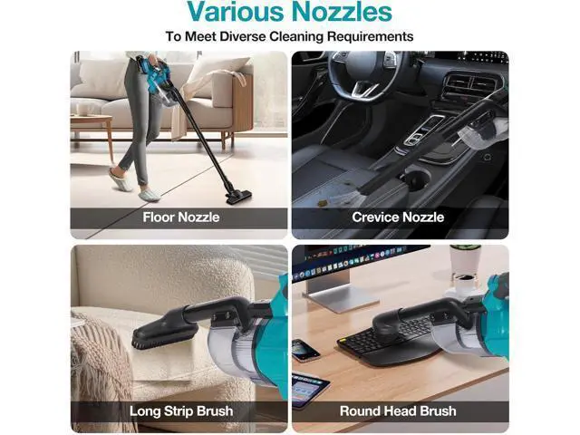 Alt view image 6 of 7 - Handheld Cordless Vacuum Cleaner for Makita 18V Battery, Portable Wireless Power Vacuum Cleaner, 4 Multi Nozzle, 2 HEPA Filter, Lightweigt Vacuum for Home Pet Hair, Car (Battery NOT Include)