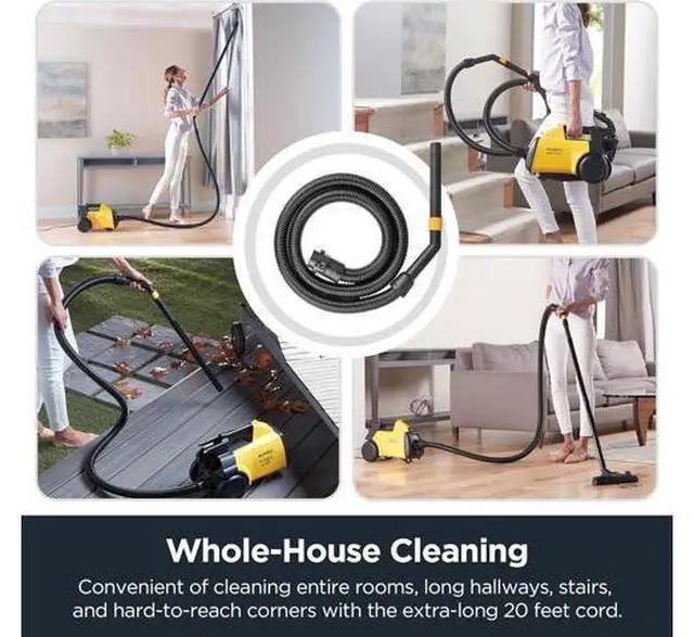 Alt view image 5 of 7 - Eureka 3670M Canister Cleaner, Lightweight Powerful Vacuum for Carpets and Hard floors, w/ 5bags,Yellow