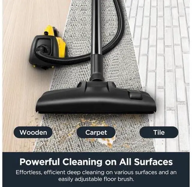 Alt view image 6 of 7 - Eureka 3670M Canister Cleaner, Lightweight Powerful Vacuum for Carpets and Hard floors, w/ 5bags,Yellow