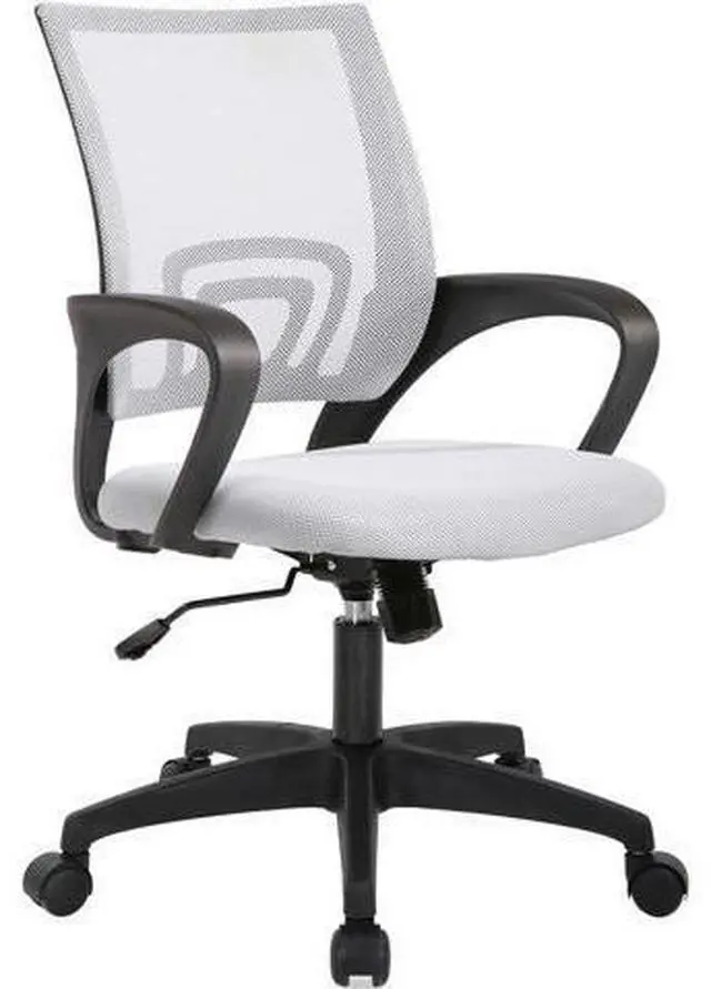 Main image of Home Office Chair Ergonomic Desk Chair Mesh Computer Chair with Lumbar Support Armrest Executive Rolling Swivel Adjustable Mid Back Task Chair for Women Adults (White)