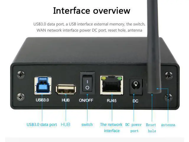 Alt view image 7 of 7 - GOFLY external hard drive case Nas wifi antenna wireless wifi sata usb 3.0 wifi hdd interface aluminum hdd box hdd 3.5 HDD caddy