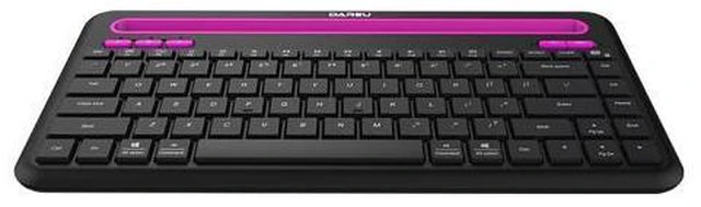 Alt view image 3 of 5 - Dareu LK200 Retro Gaming Keyboard, 91 Key Bluetooth Vintage Typewriter Card Slot Design Black Keyboard