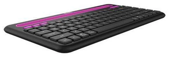 Alt view image 4 of 5 - Dareu LK200 Retro Gaming Keyboard, 91 Key Bluetooth Vintage Typewriter Card Slot Design Black Keyboard