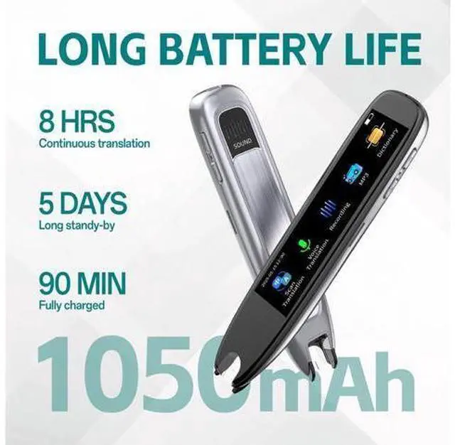 Alt view image 7 of 7 - Translation Scanning Pen, 112 Language Translator Pen with 3.38 Inch Touch Scree, OCR Text to Speech Scanning Reading Pen, Portable Voice Translator Pen for Travel Learning and Reading Disabilities