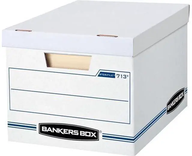 Main image of Bankers Box 0071302 STOR/File Storage Boxes, Standard Set-Up, Lift-Off Lid, Letter/Legal, Pack of 20, White