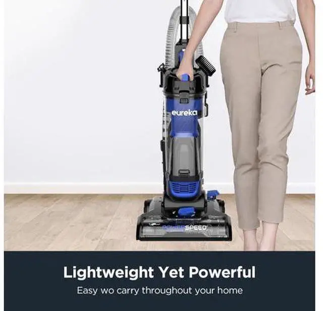 Alt view image 4 of 7 - Eureka Lightweight Powerful Upright Vacuum Cleaner for Carpet and Hard Floor, PowerSpeed, New Model,Blue,black/New Model