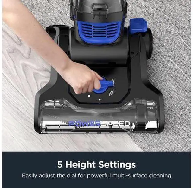 Alt view image 5 of 7 - Eureka Lightweight Powerful Upright Vacuum Cleaner for Carpet and Hard Floor, PowerSpeed, New Model,Blue,black/New Model