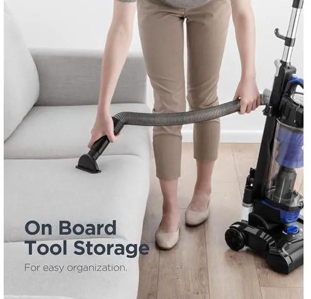 Alt view image 6 of 7 - Eureka Lightweight Powerful Upright Vacuum Cleaner for Carpet and Hard Floor, PowerSpeed, New Model,Blue,black/New Model