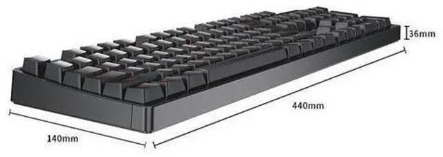 Alt view image 2 of 4 - Dareu DK100 104 Key Mechanical Keyboard Blue Switch Full Mechanical Keys Ergonomics Quick Response