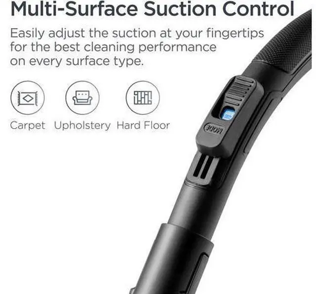 Alt view image 5 of 7 - Eureka Bagless Canister Vacuum Cleaner, Lightweight Vac for Carpets and Hard Floors, Red, Whirlwind NEN110D