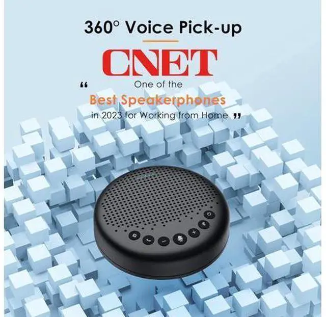 Alt view image 4 of 7 - EMEET Conference Speaker and Microphone Luna 360° Voice Pickup w/Noise Reduction/Mute/Indicator USB Bluetooth Speakerphone w/Dongle for 8 People Daisy Chain for 16 Compatible with Leading Software