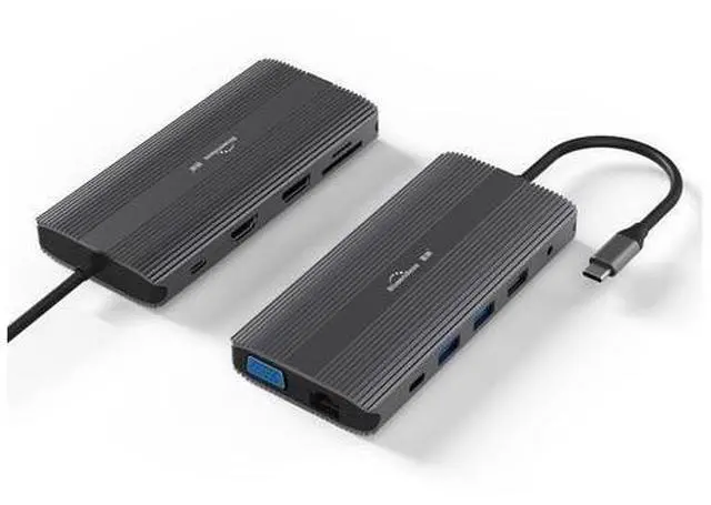 Alt view image 4 of 7 - Blueendless USB C Hub HDMI/DP/VGA Ethernet 3 USB Ports PD SD/TF 12 in 1 Docking Station for Type-C Laptops Smart Phone