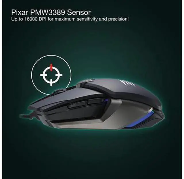 Alt view image 2 of 7 - Mad Catz B.A.T. 6+ Performance Ambidextrous Wired Gaming Mouse