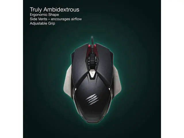 Alt view image 4 of 7 - Mad Catz B.A.T. 6+ Performance Ambidextrous Wired Gaming Mouse