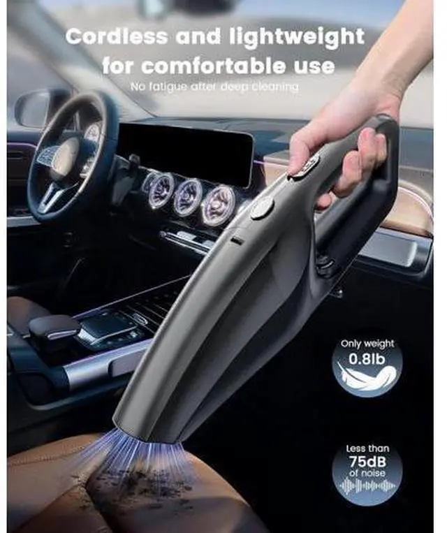 Alt view image 3 of 7 - Handheld Vacuum Cordless, Car Vacuums Powerful with Rechargeable Battery, Portable Hand Held Vacuum Cordless with Washable HEPA Filter, Mini Vacuums Kit for Men and Women
