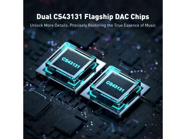 Alt view image 3 of 6 - Fosi Audio DS2 USB C to AUX Headphone Amp DAC Dongle 3.5mm Jack Audio Portable Amplifier Dual Output DSD256 4.4mm Balanced High Resolution CS43131 for iPhone 15 Pro Max Plus iPad Android Phone