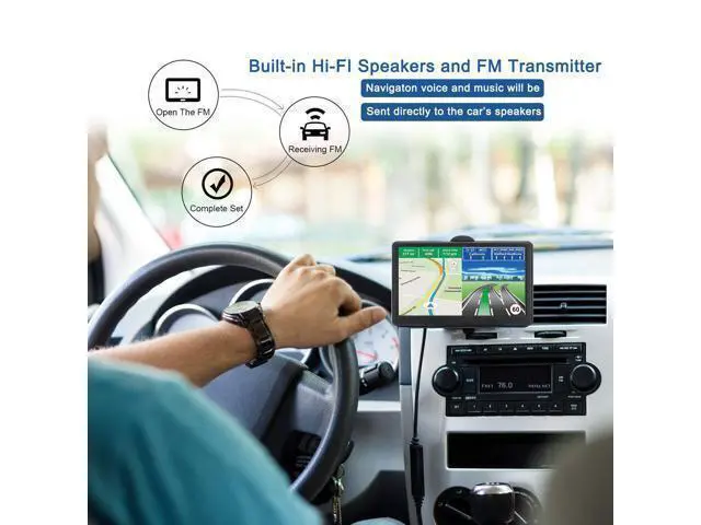 Alt view image 2 of 7 - Car GPS Navigation System with 7 inch Display, 2025 Maps, Free Lifetime Updates for RV, Truck, Commercial Drivers, Semi Trucker with Custom Routing