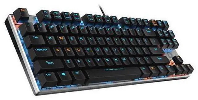 Alt view image 2 of 5 - Dareu EK819 Mechanical Wired Keyboard 87Key Black Switch Aluminum Top Cover