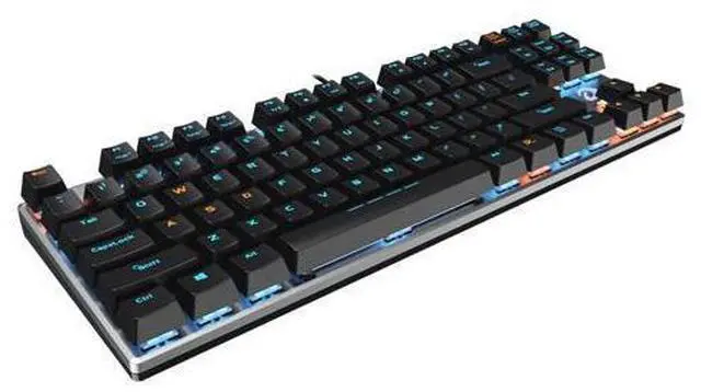 Alt view image 4 of 5 - Dareu EK819 Mechanical Wired Keyboard 87Key Blue Switch Aluminum Top Cover