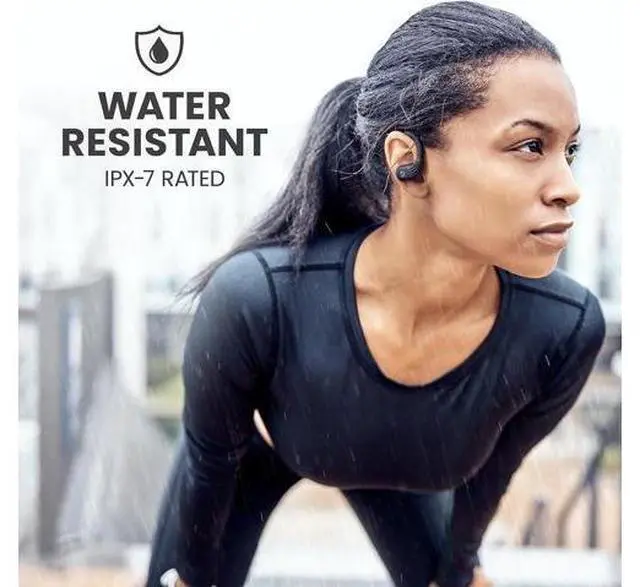 Alt view image 5 of 7 - Back Bay Audio Runner 60 Wireless Running Earbuds, 80 Hour Long Battery Life Over The Ear Earbuds with EarHooks, Wrap Around Earphones Wireless Bluetooth Earphones with Microphone, in Ear Headphones