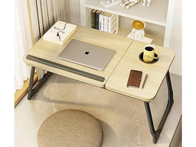 Alt view image 3 of 6 - Laptop Desk for Bed,Asltoy Laptop Bed Tray Table,Foldable Laptop Desk for Bed Couch Sofa Notebook Desk Adjustable Laptop Table Portable Notebook Bed Tray Lap Tablet with Cup Holder