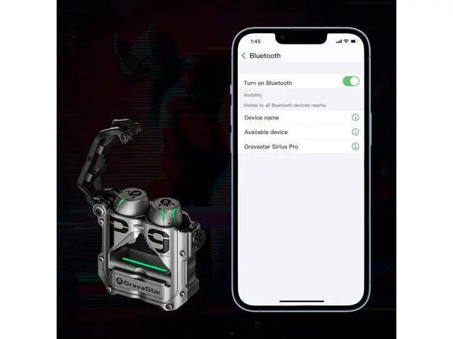 Alt view image 5 of 7 - Gravastar Sirius Pro Wireless Earbuds, Bluetooth TWS Earbuds with 16 Hours Playtime, Deep Bass 3D Stereo, Headphones for iPhone/Android(Space Gray)