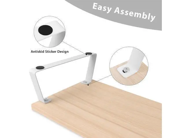 Alt view image 5 of 5 - Large Dual Monitor Stand Riser - Monitor Stand for 2 Monitors, Wooden Computer Stand For Desk with Metal Legs, Desk Organizers and Storage With Drawer, Desk Shelf for Computer/Laptop/Printer/TV, Oak