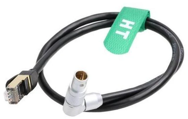 Main image of HangTon Teradek COLR Ethernet to Alexa SXT Mini Camera Cable RJ45 Cat7 to 10 Pin Right Angle for ARRI 60cm