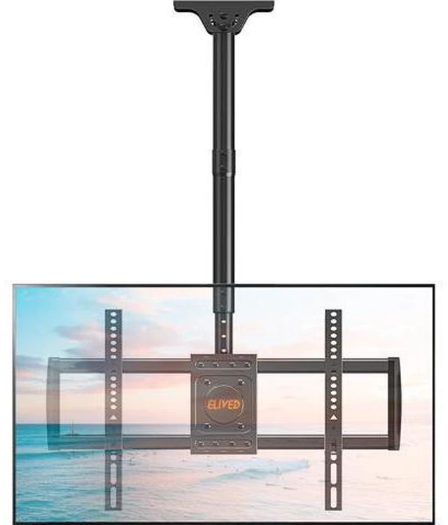 Main image of ELIVED Ceiling TV Mount for Most 37-75 Inch TVs, Height Adjustable Full Motion Ceiling Mount for Flat Pitched Roof, Hanging TV Bracket Swivel and Tilt, Holds up to 110 lbs, Max VESA 600x400mm YD3016