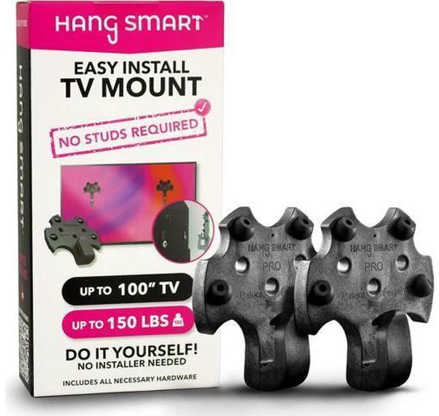 Main image of HangSmart TV® Wall Mount NO Stud - Original & Patented Easy Install, DIY for 19-100" TVs, Holds Up to 150LBS, Fits Most LED LCD Flat Screens & Monitors, Includes Hardware