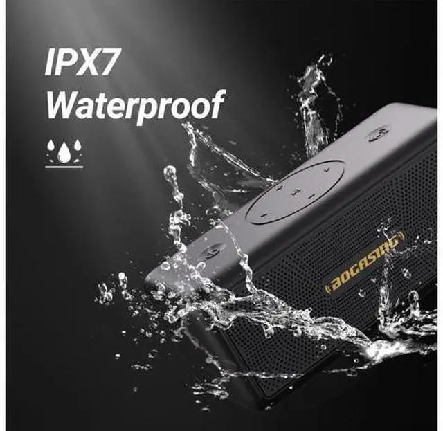 Alt view image 3 of 7 - BOGASING Bluetooth Speakers, M5 Portable Wireless Speaker with 40W Loud Stereo Sound & Punchy Bass, 30H Playtime, IPX7 Waterproof, Bluetooth 5.3, EQ, TWS, TF-Card, AUX, USB, for Outdoor Home (Black)