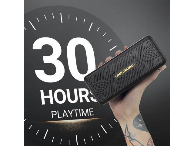 Alt view image 4 of 7 - BOGASING Bluetooth Speakers, M5 Portable Wireless Speaker with 40W Loud Stereo Sound & Punchy Bass, 30H Playtime, IPX7 Waterproof, Bluetooth 5.3, EQ, TWS, TF-Card, AUX, USB, for Outdoor Home (Black)