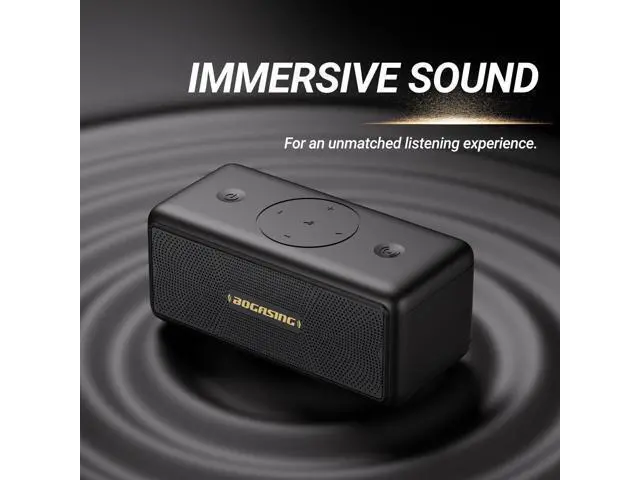 Alt view image 6 of 7 - BOGASING Bluetooth Speakers, M5 Portable Wireless Speaker with 40W Loud Stereo Sound & Punchy Bass, 30H Playtime, IPX7 Waterproof, Bluetooth 5.3, EQ, TWS, TF-Card, AUX, USB, for Outdoor Home (Black)