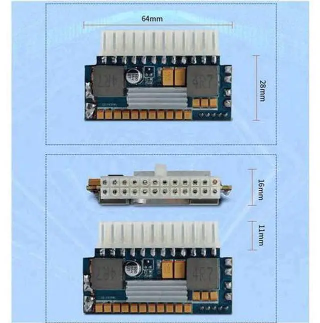 Alt view image 3 of 6 - WUYIN 450W 24Pin 12V DC Input Peak 450W Output Realan Mini ITX Pico PSU DC ATX PC Switch DC-DC ATX Power Supply Fit for Computer Computer Cable Adapters (Color : Black)