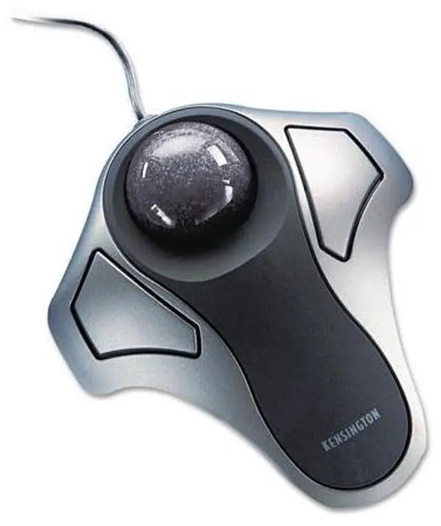 Main image of Kensington Optical Orbit Trackball Mouse, Two-Button, Black/Silver 2 pack