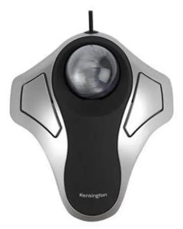Alt view image 3 of 6 - Kensington Optical Orbit Trackball Mouse, Two-Button, Black/Silver 2 pack