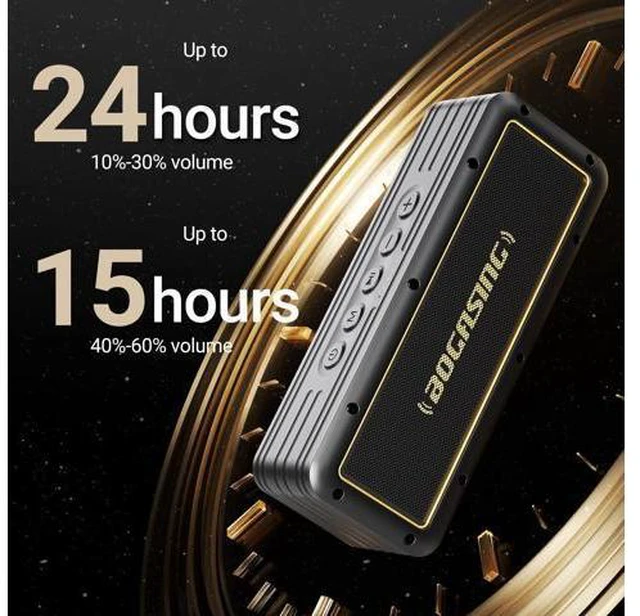 Alt view image 5 of 7 - BOGASING G4 Bluetooth Speaker, Portable Wireless Speakers, 50W Stunning & Balanced Sound with Rich Bass, 24H Playtime, IPX7 Waterproof, Bluetooth 5.3, EQ, TWS, TF-Card, AUX, USB, for Outdoor Home