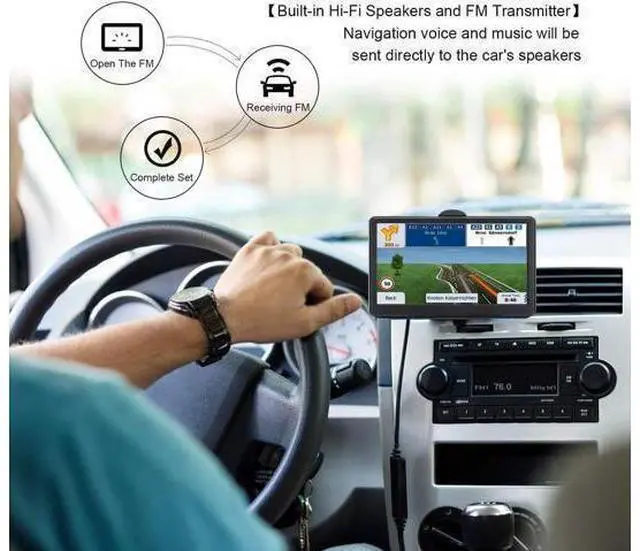 Alt view image 2 of 6 - GPS Navigator for Car, Latest 2025 Map, 7 inch Touch Screen Real Voice Spoken Turn-by-Turn Direction Reminding Navigation System for Cars
