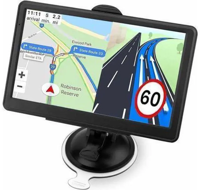 Main image of GPS Navigator for Car, Latest 2025 Map, 7 inch Touch Screen Real Voice Spoken Turn-by-Turn Direction Reminding Navigation System for Cars