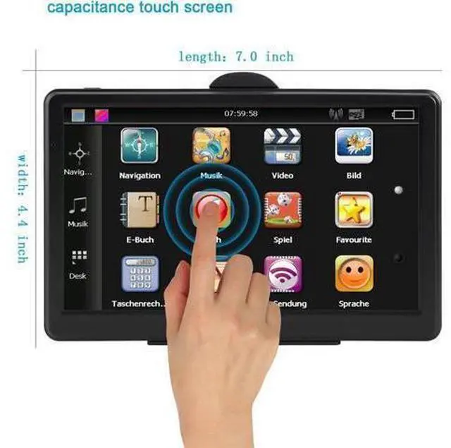 Alt view image 5 of 6 - GPS Navigator for Car, Latest 2025 Map, 7 inch Touch Screen Real Voice Spoken Turn-by-Turn Direction Reminding Navigation System for Cars