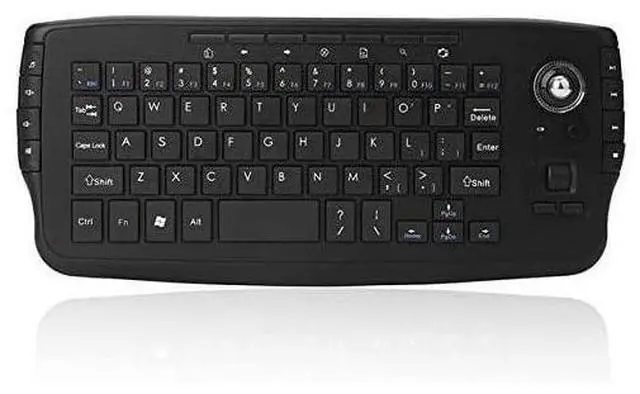 Main image of Calvas E30 2.4GHz Wireless Keyboard with Trackball Mouse Scroll Wheel Remote Control for Android TV BOX Smart TV PC Notebook XBOX 360 - (Color: Black)