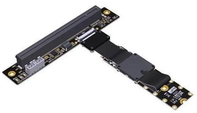 Main image of JMT ADT-F43SD PCIE 5.0 x16 to M.2 NGFF Key M Card Extension Cable 128G/bps GEN5 FCC Cable Compatible with M.2 NVMe Graphics Card (F43SD-TU,50CM)