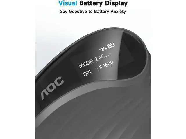 Alt view image 5 of 7 - Ergonomic Mouse Wireless Rechargeable Bluetooth Vertical Mouse with RGB 4800 DPI Optical Tracking 2.4G Computer Mouse Compatible with Laptop PC Mac and Desktop - Gray