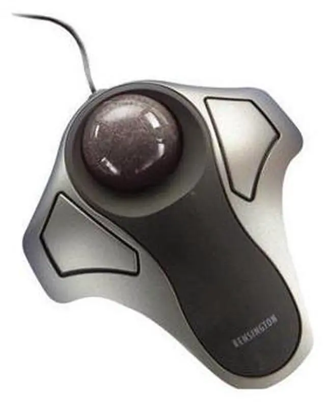 Alt view image 2 of 6 - Kensington Optical Orbit Trackball Mouse, Two-Button, Black/Silver 2 pack