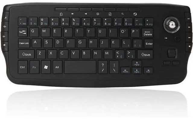 Alt view image 3 of 7 - Calvas E30 2.4GHz Wireless Keyboard with Trackball Mouse Scroll Wheel Remote Control for Android TV BOX Smart TV PC Notebook XBOX 360 - (Color: White)