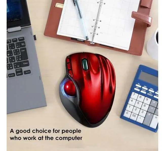 Alt view image 2 of 5 - SANWA TB44RN Wired Ergo Trackball Mouse + Multi Device Bluetooth Keyboard with Touchpad, Tilt Scroll, Programmable Roller Ball Mice, Rechargeable Keyboard, Compatible with Mac, Windows, Android, iOS