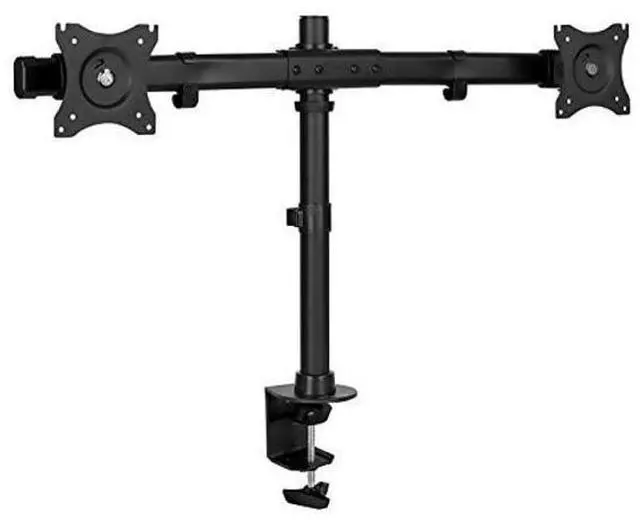 Main image of Mount-It! Dual Monitor Mount | Double Monitor Desk Stand Arm | Fits 2 Computer Screens 17 19 20 21 22 24 27 Inch | Two VESA 75 100 Compatible Displays | C-Clamp and Grommet Bases Included