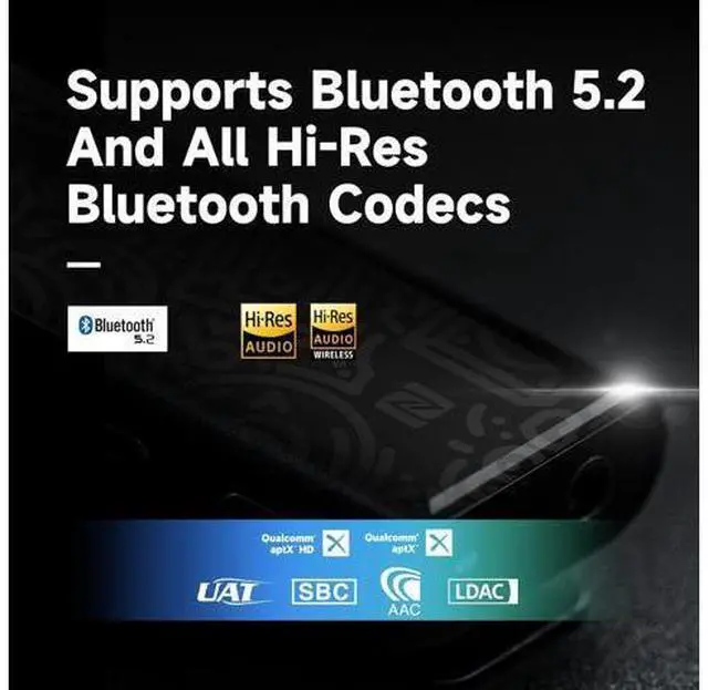Alt view image 2 of 7 - HiBy W3 II Headphone Amp Bluetooth 5.2 Receiver USB DAC for Car Audio/Smartphone/PC/Laptop